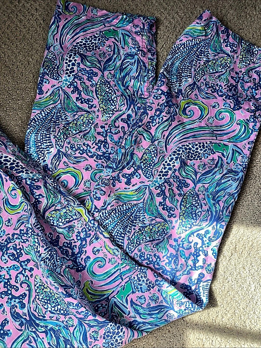 EUC! Lilly Pulitzer "we mermaid it" linen pants - Picture 5 of 6